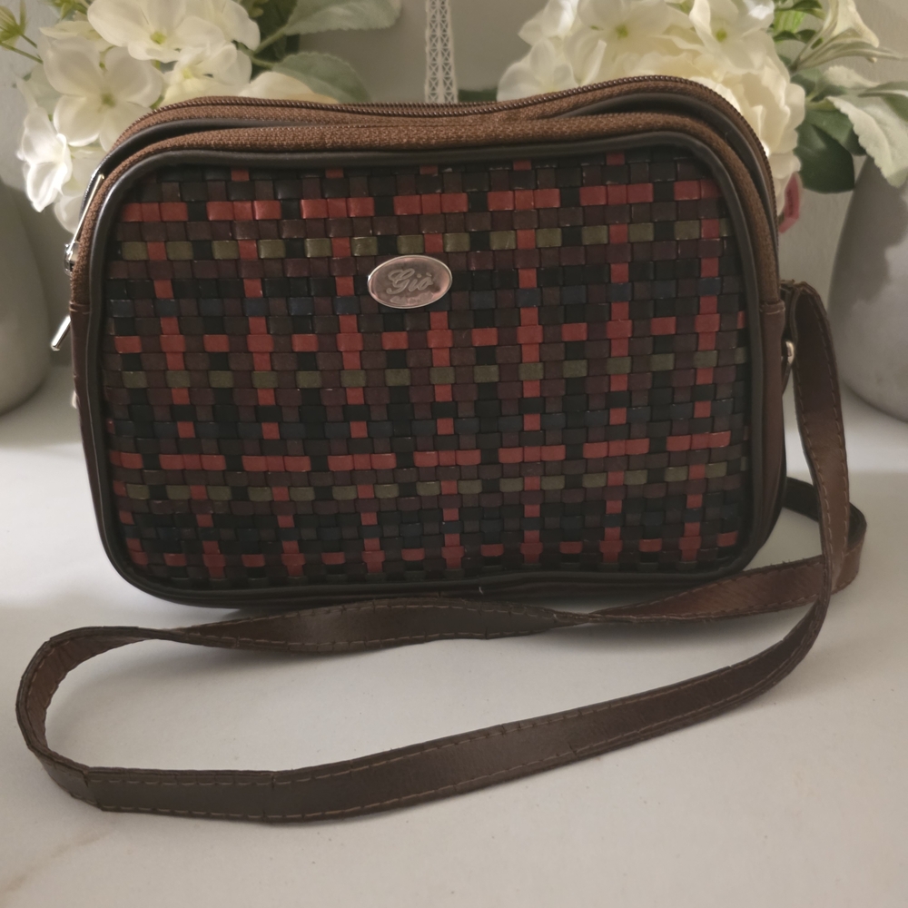 Italian Black Leather Crossbody Bag